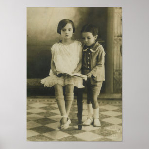 Vintage Brother and Sister Poster