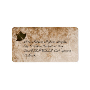 Vintage Brown and Cream Address Labels