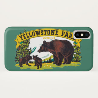 Vintage Brown Bears in Yellowstone National Park Case-Mate iPhone Case