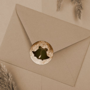 Vintage Brown Bells Envelope Seals