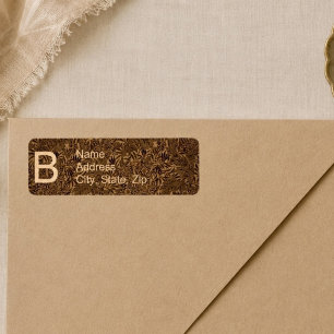 Vintage Brown Botanical Monogram