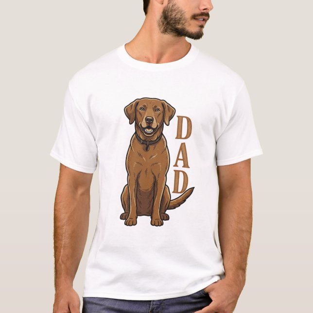 Vintage Brown Dog Dad Shirt Design_1 (Front)