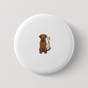 Vintage Brown Dog Dad Shirt Design_1 6 Cm Round Badge
