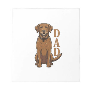 Vintage Brown Dog Dad Shirt Design_1 Notepad