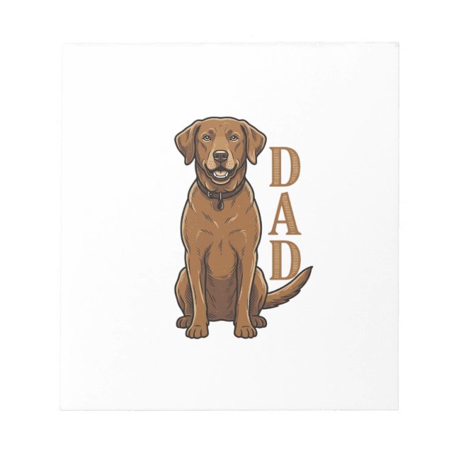 Vintage Brown Dog Dad Shirt Design_1 Notepad (Front)