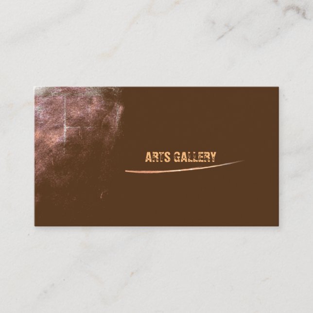 Vintage Brown Grunge Smudge Business Card (Front)