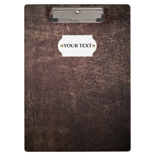 Vintage brown leather  clipboard
