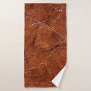 Vintage brown marble texture bath towel