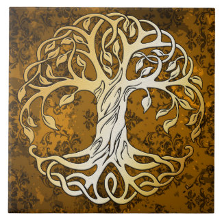 Vintage Brown Mediaeval Witchcraft Ritual Offering Tile