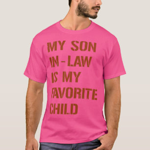 Vintage Brown My SonInLaw Is My Favourite Child T-Shirt