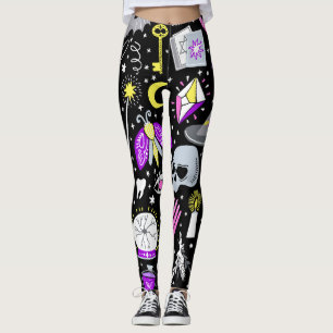 Vintage brown-orange tartan plaid. leggings