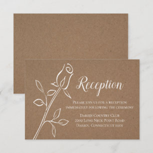 Vintage Brown Reception Country Kraft Wedding Invitation