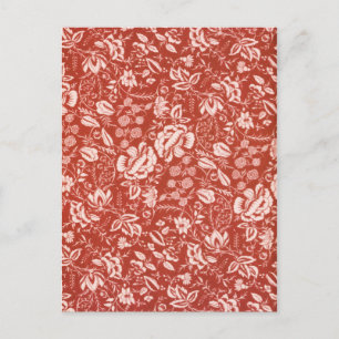 Vintage Brown Rustic Floral Garden Postcard