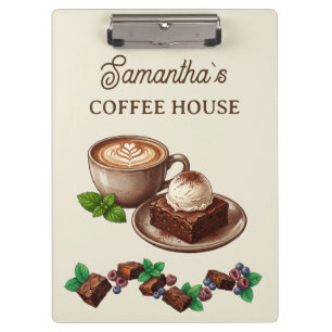 Vintage Brownie and Berry Bakery Branding Clipboard