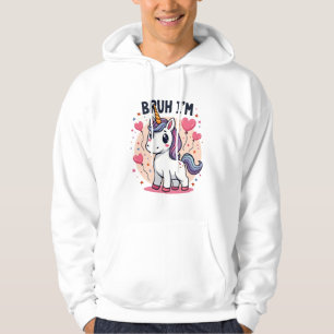 Vintage Bruh I'm 8 Unicorn Birthday Party Cute Ret Hoodie