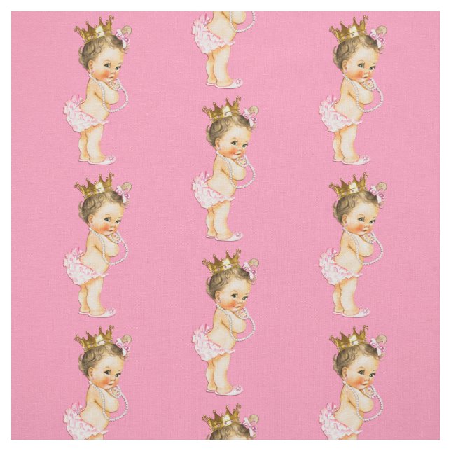 Vintage Brunette Little Princess Fabric (Swatch)