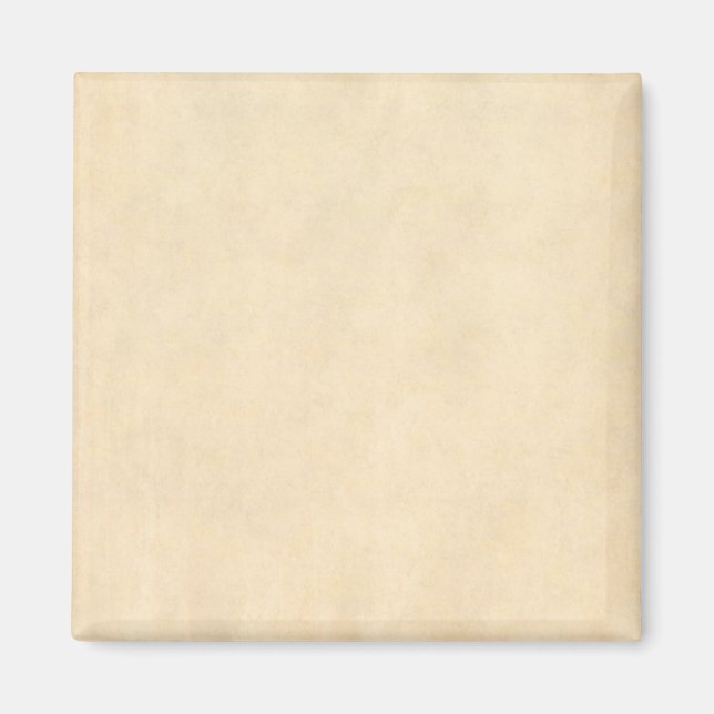 Vintage Buckskin Tan Leather Parchment Template Magnet (Front)