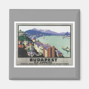 Vintage Budapest Hungary Magnet