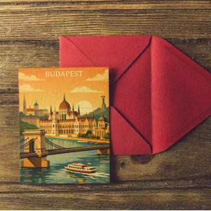 Vintage Budapest Hungary Travel City Art Print Postcard