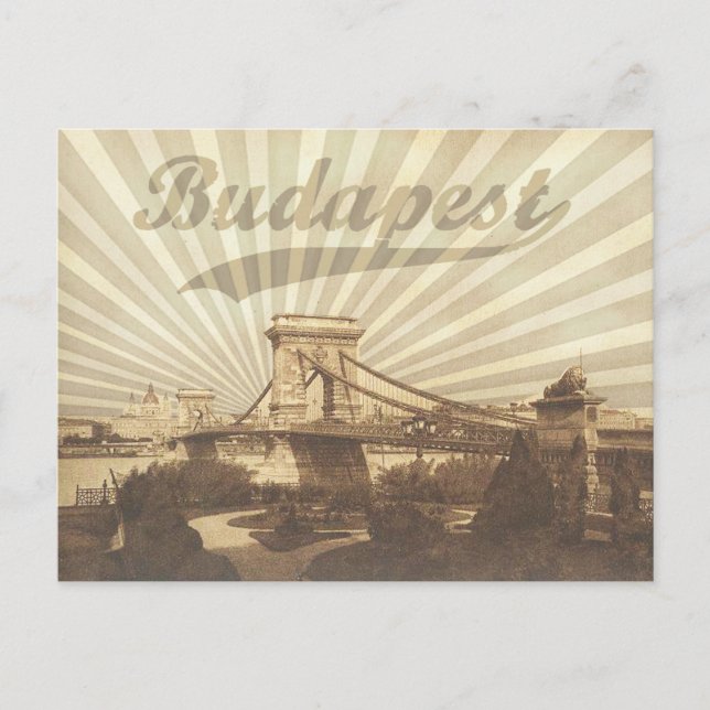 Vintage Budapest Postcard (Front)