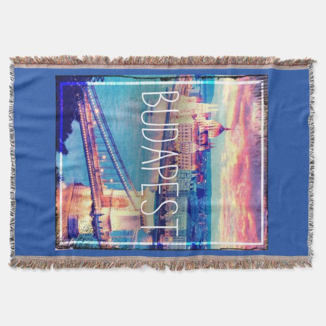 Vintage Budapest Throw Blanket (Front)