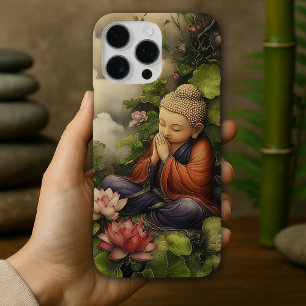 Vintage Buddha Art Peaceful Zen Meditation Design iPhone 16 Pro Max Case