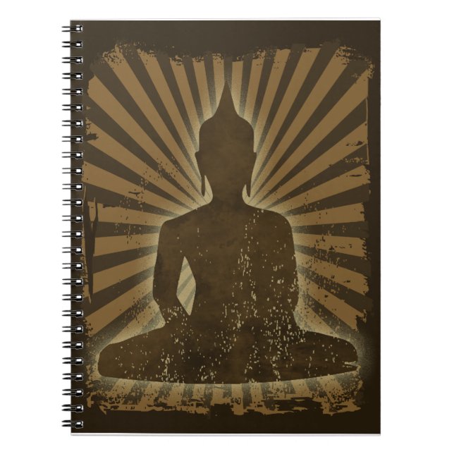 vintage Buddha Spiral Notebook (Front)