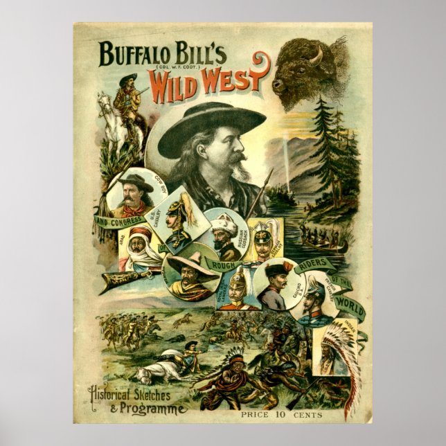 Vintage Buffalo Bill's Wild West Poster (Front)