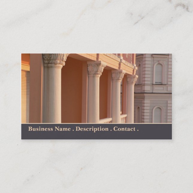 Vintage Building Business Card (Front)