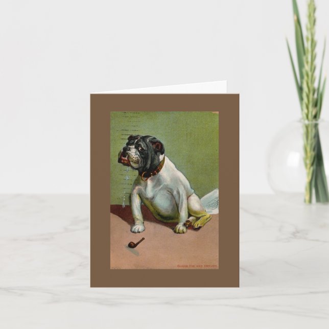 Vintage Bull Dog Card (Front)