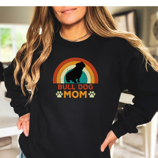 Vintage Bull Dog Mum Sunset Sweatshirt