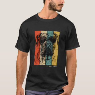 Vintage Bull Mastiff Dog Mum Dad Kids Men Women T-Shirt