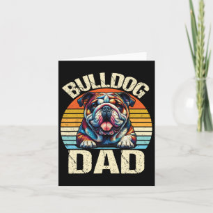 Vintage Bulldog Dad Dog Lovers Daddy Father&#; s D Card