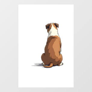 Vintage Bulldog Rear View Illustration Dog Lover G