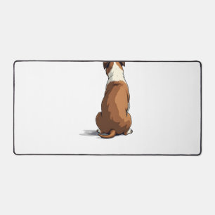 Vintage Bulldog Rear View Illustration Dog Lover G Desk Mat