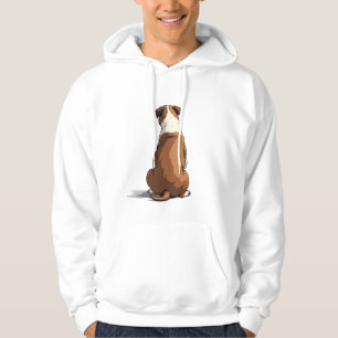 Vintage Bulldog Rear View Illustration Dog Lover G Hoodie