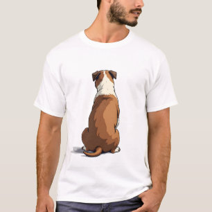 Vintage Bulldog Rear View Illustration Dog Lover G T-Shirt