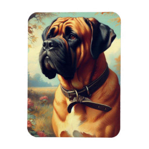 Vintage Bullmastiff Painting Magnet