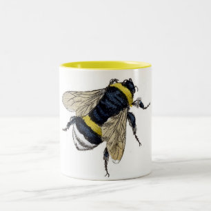 Vintage Bumble Bee Two-Tone Coffee Mug