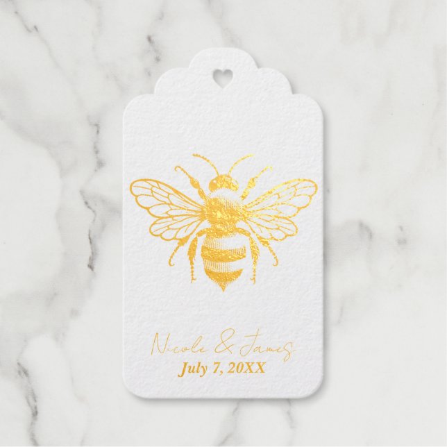 Vintage Bumble Honey Bee Gift Tags (Front)
