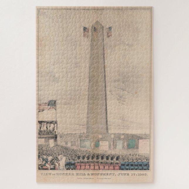 Vintage Bunker Hill Monument Inauguration Jigsaw Puzzle (Vertical)