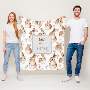 Vintage Bunny Easter Blanket – Own NAME