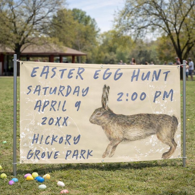 Vintage Bunny Easter Egg Hunt Banner (Creator Uploaded)