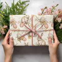 Vintage Bunny & Easter Eggs Pattern