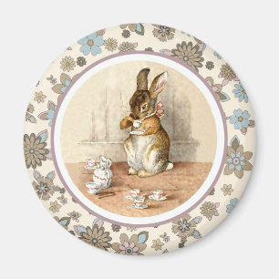 Vintage Bunny Easter Gift Magnets
