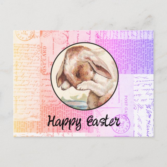 Vintage Bunny Easter Postcard (Front)