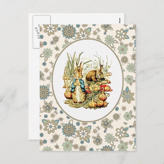 Vintage Bunny. Easter Postcards (Front/Back)