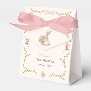 Vintage Bunny Floral Baby Shower Favour Box