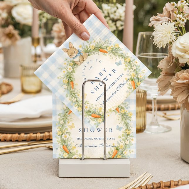 Vintage Bunny Garden Baby Shower Napkin (Creator Uploaded)