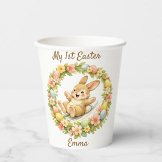 Vintage Bunny My First Easter Paper Cups